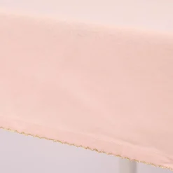 Tischdecke Runa mit Borte rosa goldfarbig 150x200cm