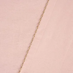 Tischdecke Runa mit Borte rosa goldfarbig 150x250cm