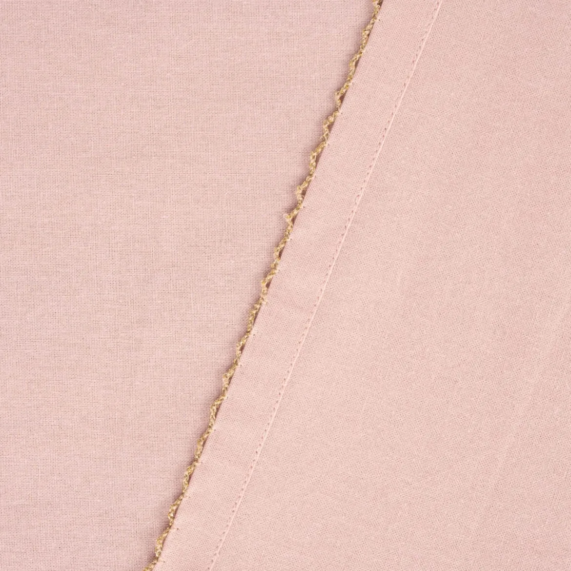 Tischdecke Runa mit Borte rosa goldfarbig 150x250cm