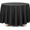 Tischdecke rund einfarbig schwarz 230cm