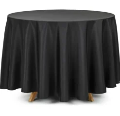 Tischdecke rund einfarbig schwarz 230cm