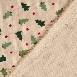 Tischdecke XMAS Tree Weihnachtsbaum Tanne im Leinenlook natur grün verschiedene Größen von SCHÖNER LEBEN.