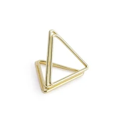 Tischkartenhalter Dreieck Metall 10 Stück goldfarbig 2,2cm