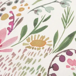 Tischläufer Aquarell Blumen weiß rosa grün 40x160cm von SCHÖNER LEBEN.