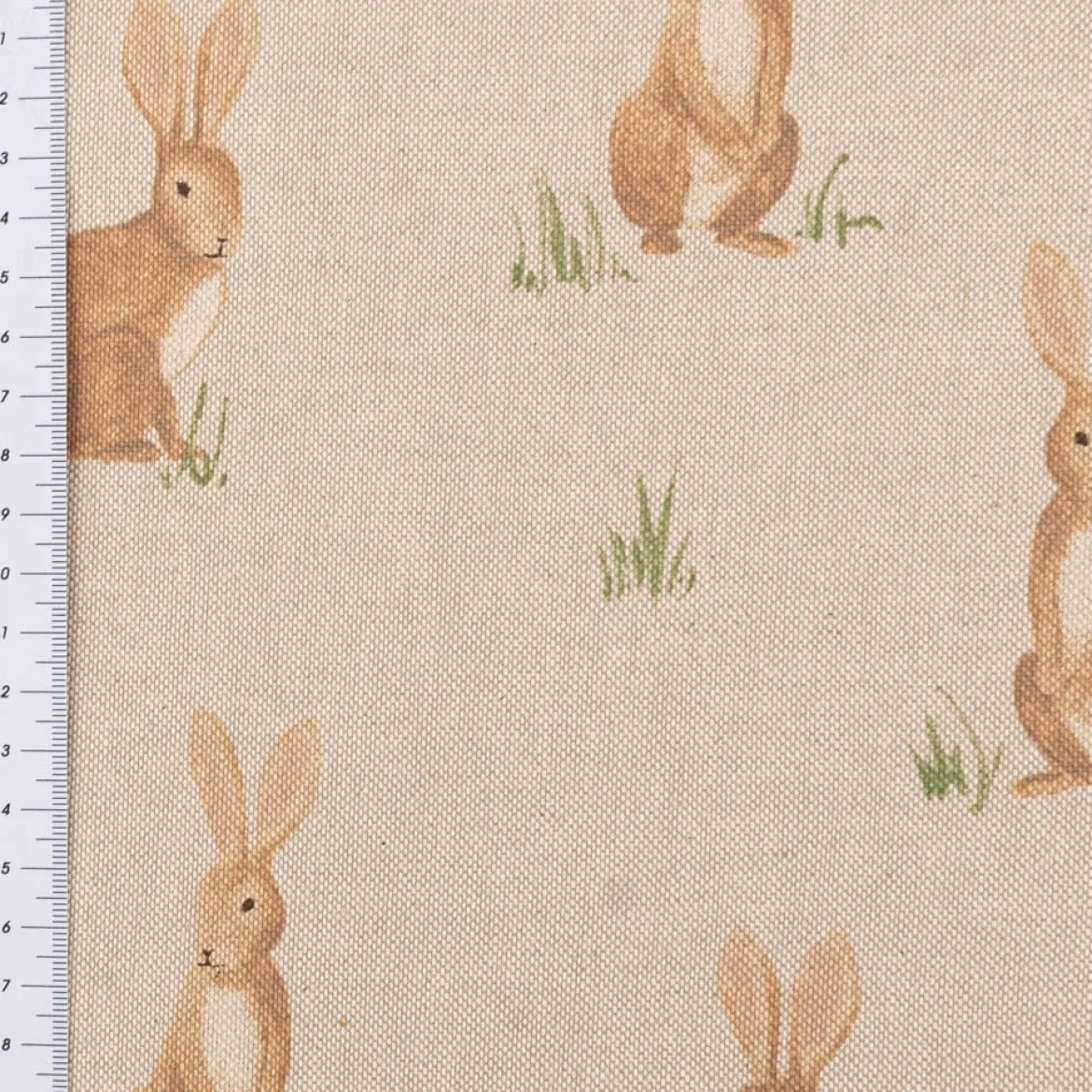 Tischläufer Aquarell Woodland Rabbit Hasen natur braun 40x160cm von SCHÖNER LEBEN.