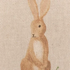 Tischläufer Aquarell Woodland Rabbit Hasen natur braun 40x160cm von SCHÖNER LEBEN.