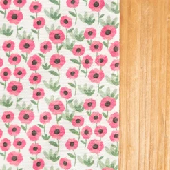 Tischläufer aus Baumwolle mit Mini Blumen weiß pink 40x160cm von SCHÖNER LEBEN.