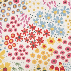 Tischläufer aus Baumwolle mit Mini Blumen weiß bunt 40x160cm von SCHÖNER LEBEN.