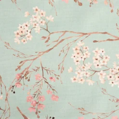 Tischläufer aus Baumwolle mit Blütenzweigen blau 40x160cm von SCHÖNER LEBEN.
