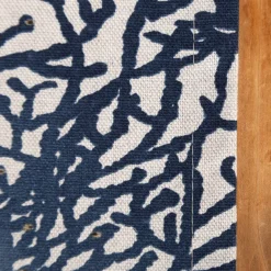 Tischläufer Baumwolle Korallen blau natur 40x160cm von SCHÖNER LEBEN.