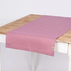 Tischläufer Erik aus 100% Leinen 1-lagig 47x150cm altrosa