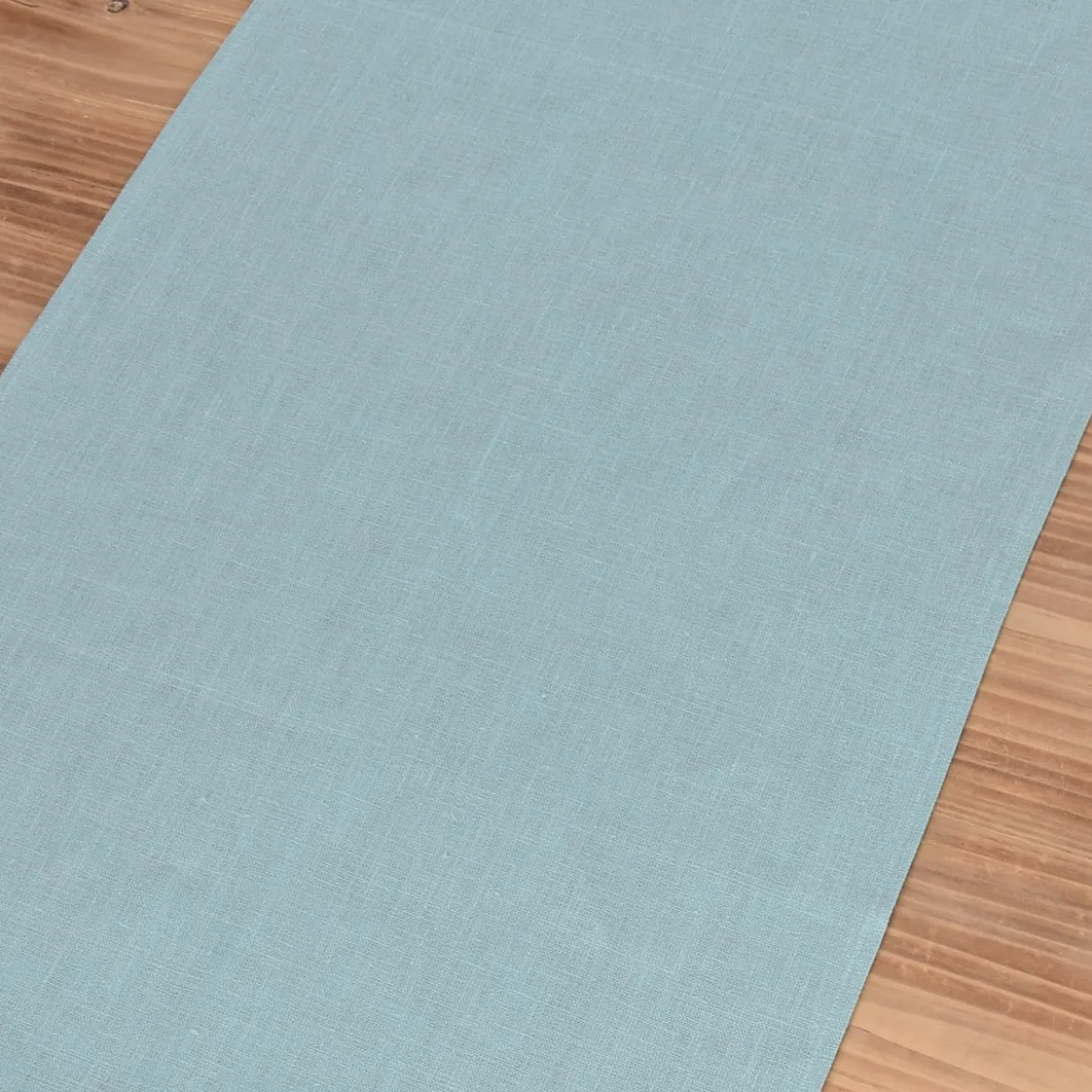 Tischläufer Erik aus 100% Leinen 1-lagig 47x150cm eisblau