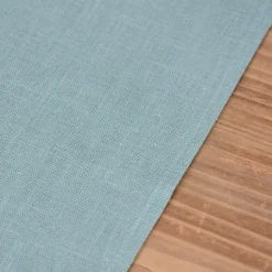 Tischläufer Erik aus 100% Leinen 1-lagig 47x150cm eisblau