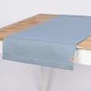 Tischläufer Erik aus 100% Leinen 1-lagig 47x150cm blau