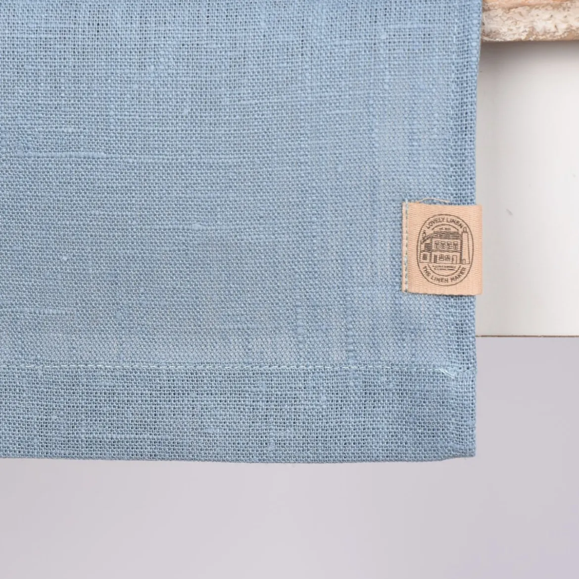 Tischläufer Erik aus 100% Leinen 1-lagig 47x150cm blau