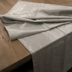 Tischläufer Glamour grau silberfarbig Lurex 45x150cm
