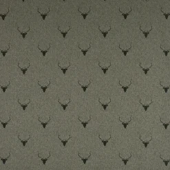 Tischläufer Jacquard Hirschkopf mit Geweih grün dunkelgrün 40x160cm von SCHÖNER LEBEN.