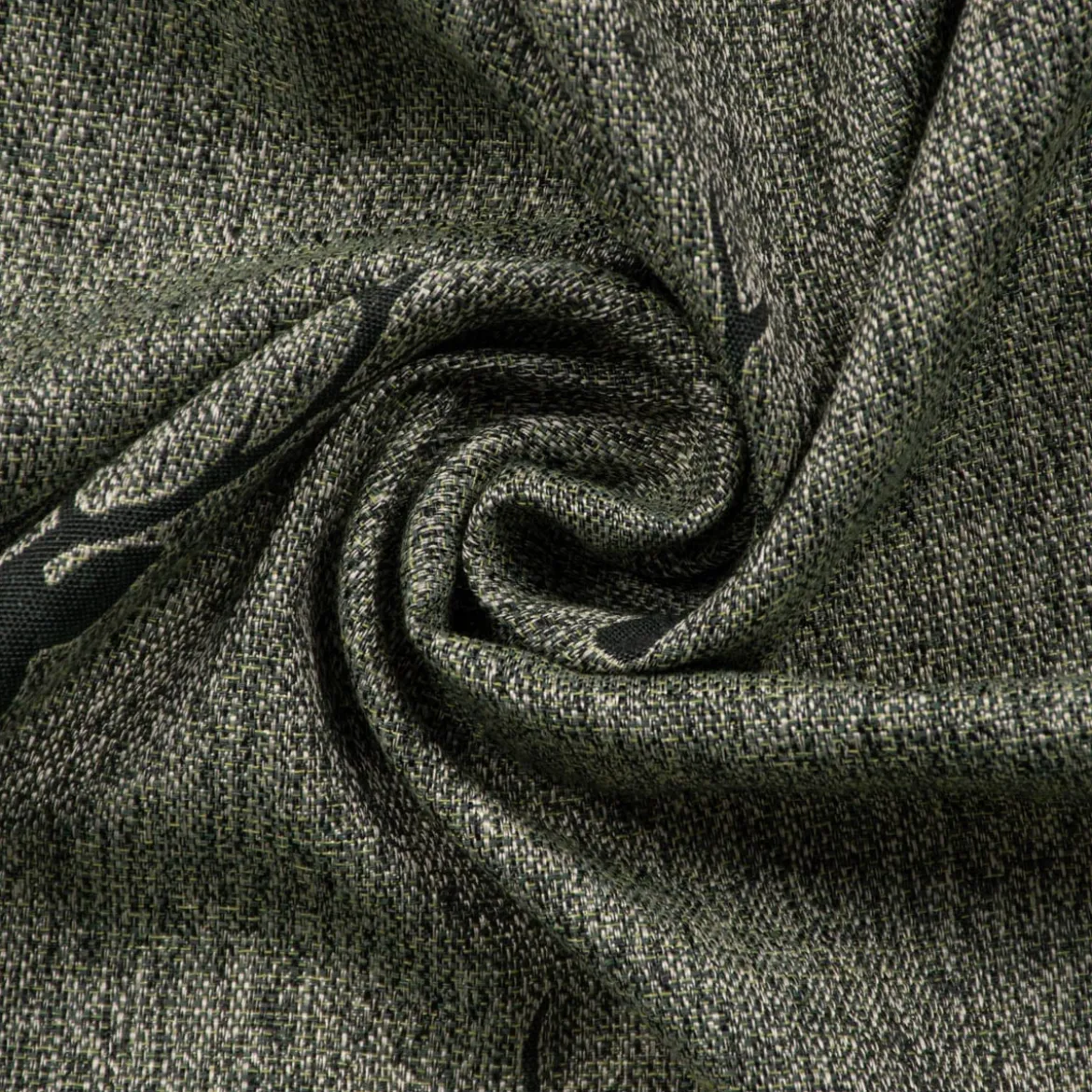 Tischläufer Jacquard Hirschkopf mit Geweih grün dunkelgrün 40x160cm von SCHÖNER LEBEN.