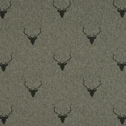 Tischläufer Jacquard Hirschkopf mit Geweih grün dunkelgrün 40x160cm von SCHÖNER LEBEN.
