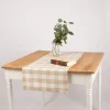 Tischläufer Karos beige weiß 40x160cm von SCHÖNER LEBEN.
