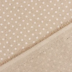 Tischläufer Leinenlook Basic Dot Pünktchen natur weiß 40x160cm von SCHÖNER LEBEN.