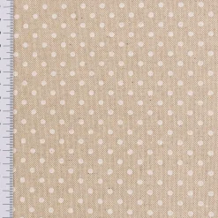Tischläufer Leinenlook Basic Dot Pünktchen natur weiß 40x160cm von SCHÖNER LEBEN.