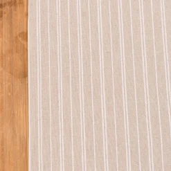 Tischläufer Leinenlook Basic Stripe Streifen natur weiß 40x160cm von SCHÖNER LEBEN.