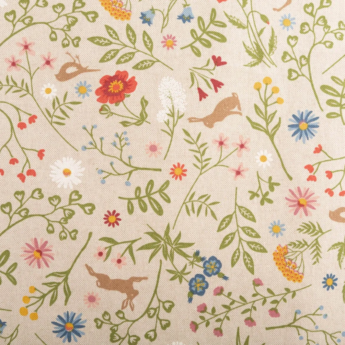 Tischläufer Leinenlook Floral Animal Garden natur bunt 40x160cm von SCHÖNER LEBEN.