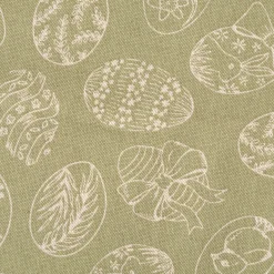 Tischläufer Leinenlook Ostereier Easter Egg Tale grün natur 40x160cm von SCHÖNER LEBEN.