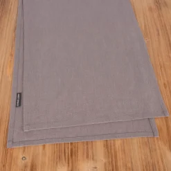 Tischläufer Leinen mit BW-Anteil einfarbig grau 40x160cm von SCHÖNER LEBEN.