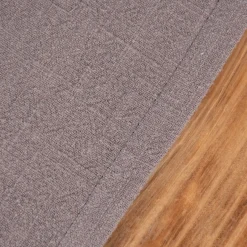 Tischläufer Leinen mit BW-Anteil einfarbig grau 40x160cm von SCHÖNER LEBEN.