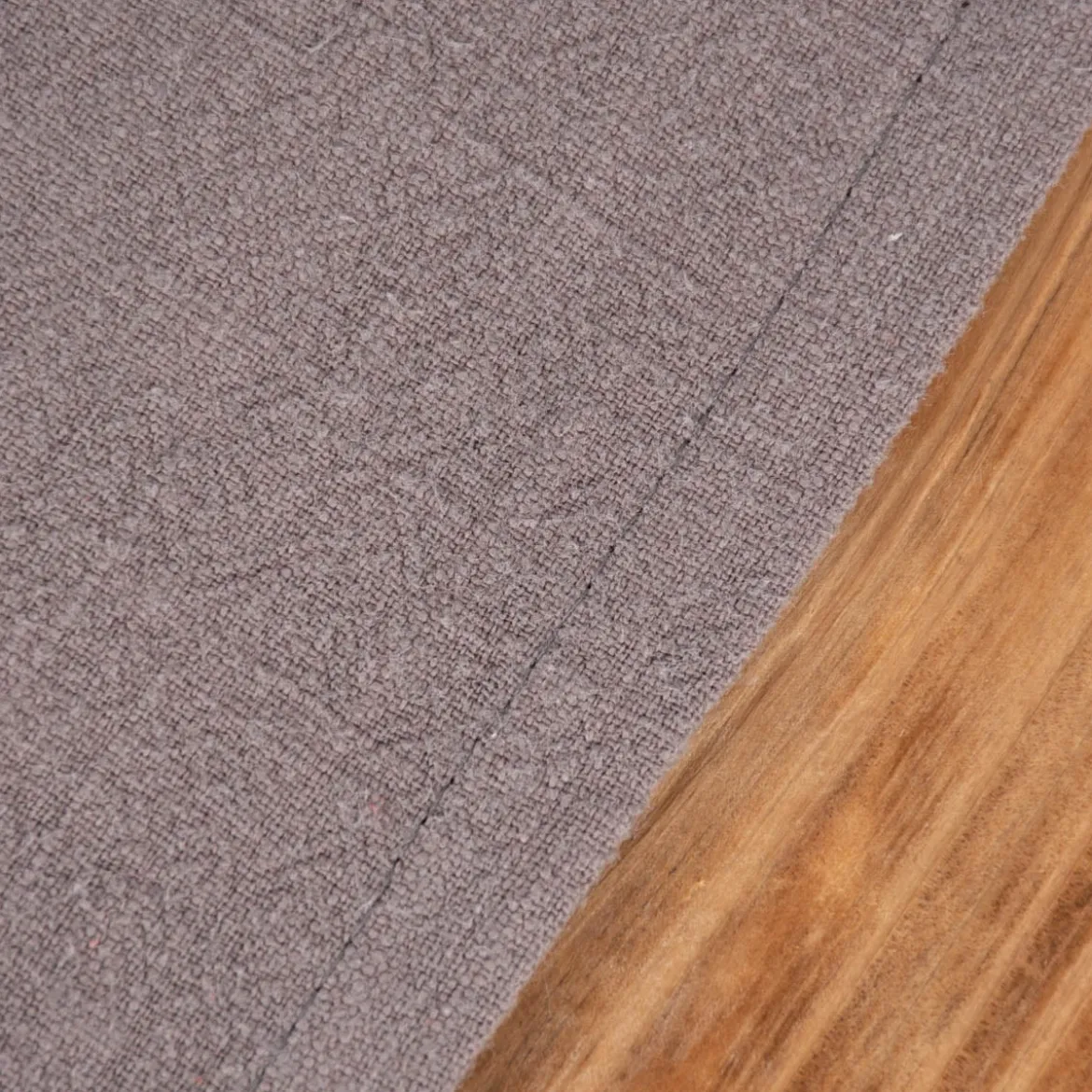 Tischläufer Leinen mit BW-Anteil einfarbig grau 40x160cm von SCHÖNER LEBEN.