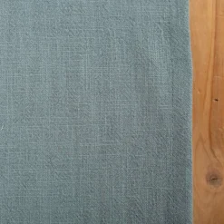 Tischläufer Leinen mit BW-Anteil einfarbig altgrün 40x160cm von SCHÖNER LEBEN.