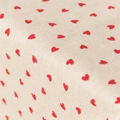 Tischläufer Little Love Heart Herzchen natur rot 40x160cm von SCHÖNER LEBEN.