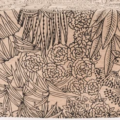 Tischläufer Orphee Botanics Leinenlook natur schwarz 40x160cm von SCHÖNER LEBEN.