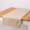 Tischläufer Outdoor Olefina mit Fleckschutz uni Struktur beige 40x160cm von SCHÖNER LEBEN.