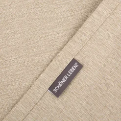 Tischläufer Outdoor Olefina mit Fleckschutz uni Struktur beige 40x160cm von SCHÖNER LEBEN.