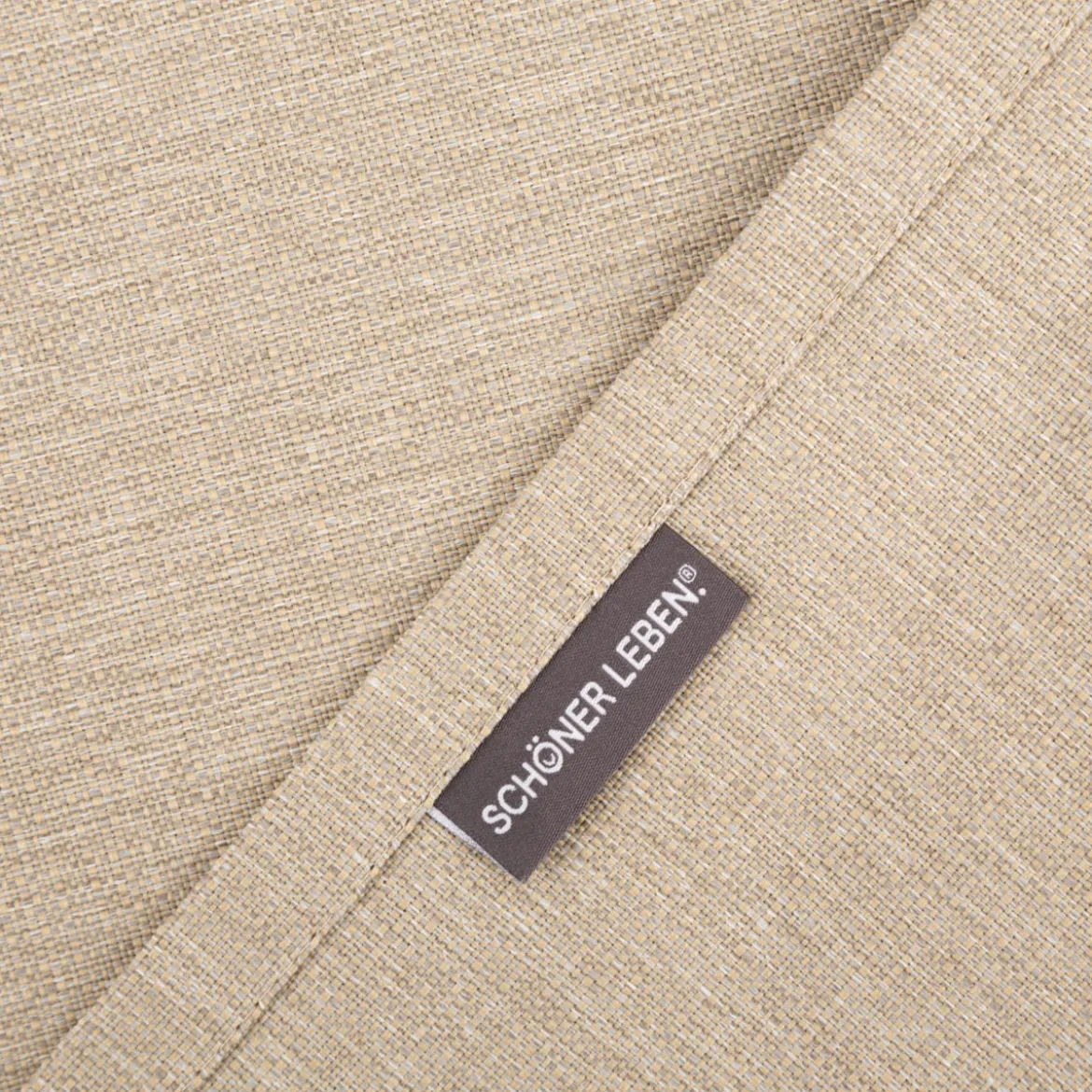 Tischläufer Outdoor Olefina mit Fleckschutz uni Struktur beige 40x160cm von SCHÖNER LEBEN.