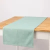Tischläufer Outdoor Olefina mit Fleckschutz uni Struktur mintgrün meliert 40x160cm von SCHÖNER LEBEN.