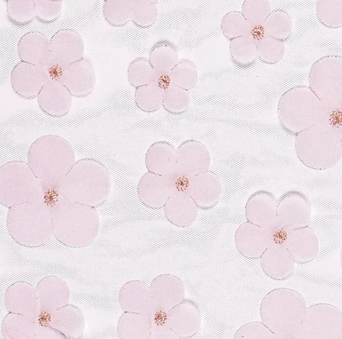 Tischläufer Tischband Tüll mit 3D Blüten rosa 0,26x5m