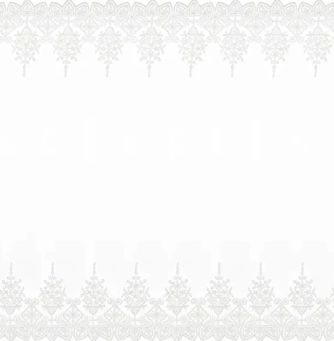Tischläufer Tischband Tüll mit Spitze offwhite 0,45x9m