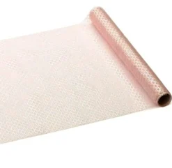 Tischläufer Tüllband rosa mit Glitzer-Schuppenmuster 0,32x3m