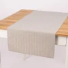Tischläufer Tyra Karo grau goldfarbig 45x150cm
