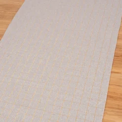 Tischläufer Tyra Karo grau goldfarbig 45x150cm