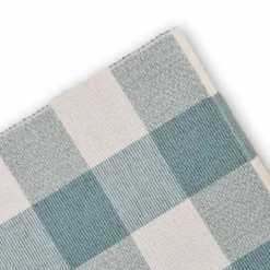 Tischset Gastro aus Baumwolle Rib Karos blau beige 35x50cm 2er Set