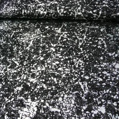 Tüll Glitzer Flecken schwarz silberfarbig 1,5m Breite