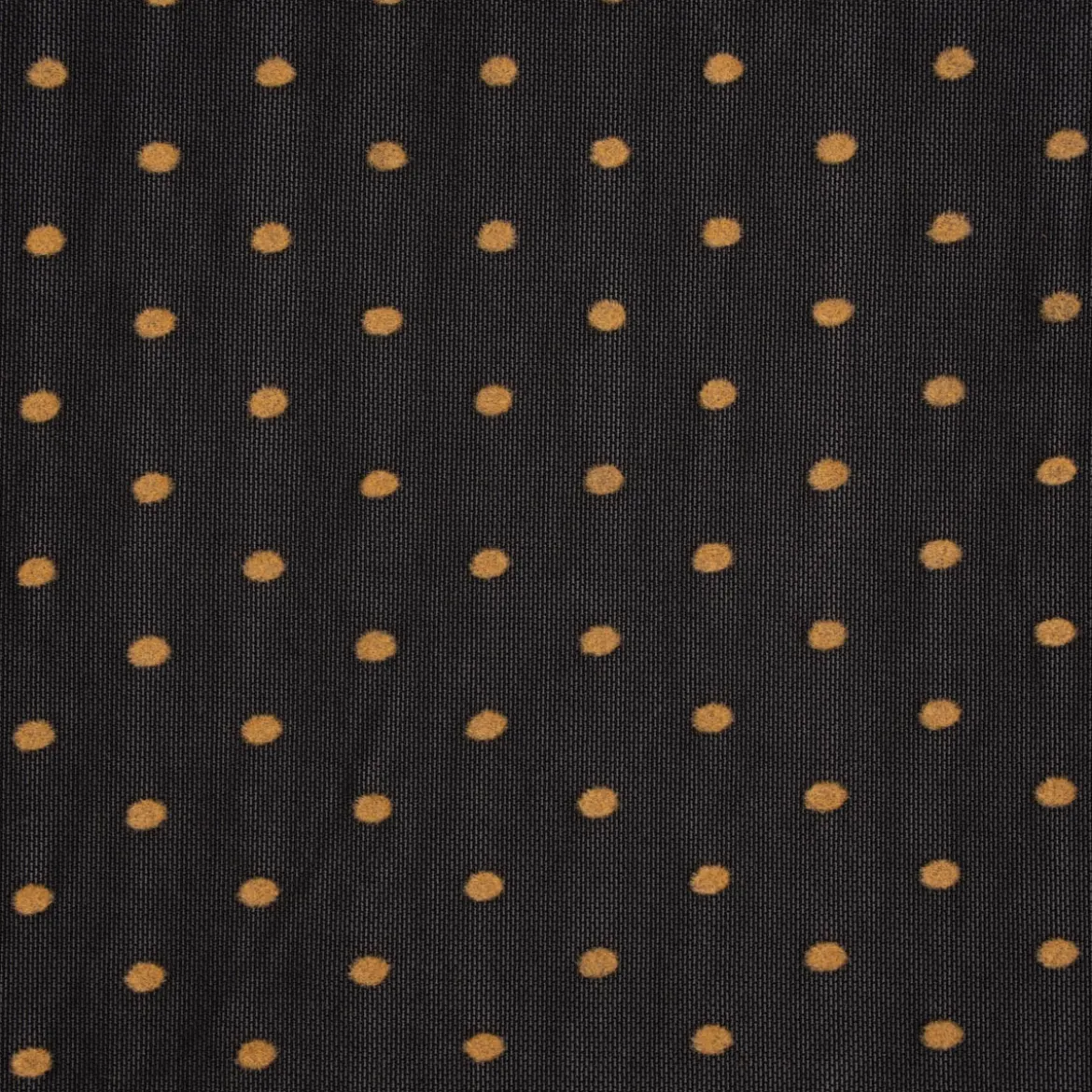 Tüll Mesh Stretch extraweich mit Flock Punkte schwarz ocker 1,4m Breite