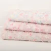 Tüllstoff 3D Blüten mit Perlen weiß rosa flieder gelb 1,4m Breite