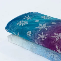 Tüllstoff Farbverlauf Glitzerkristalle pink blau silberfarbig 1,55m Breite
