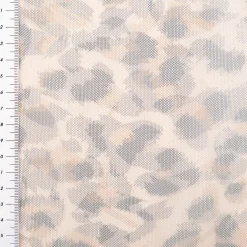 Tüllstoff Leo braun – transparenter Netzstoff mit Leopardenmuster, 1,50 m Breite